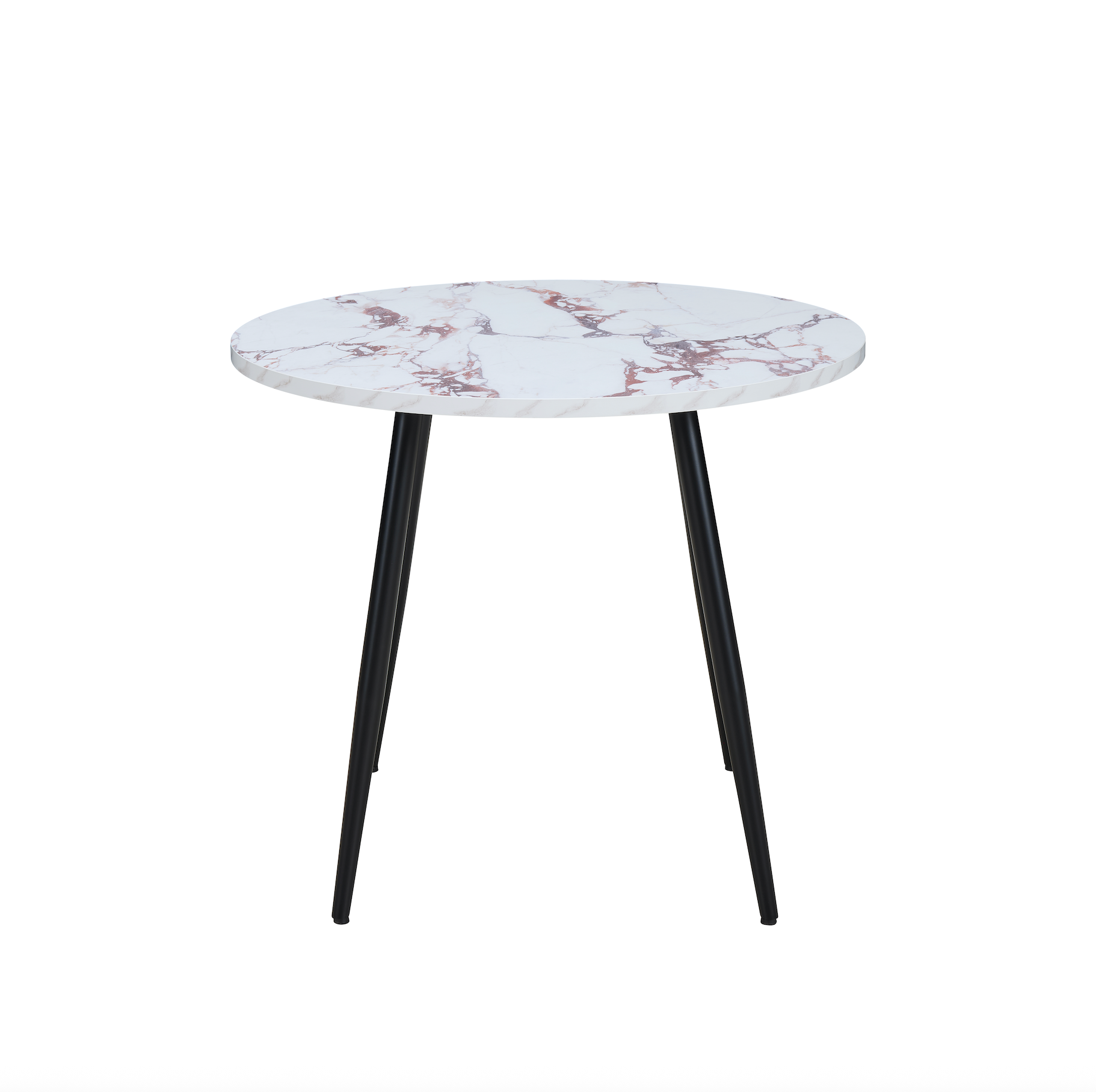 Horizon White Marble Effect Round Dining Table
